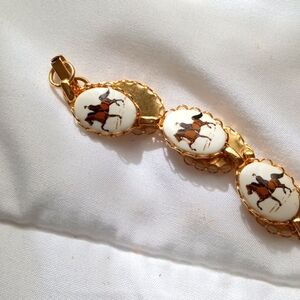 Vintage bracelet Rider on a horse